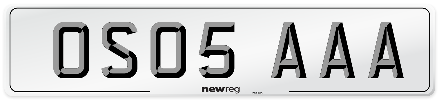 OS05 AAA Number Plate from New Reg